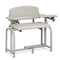 Clinton X-Wide and X-Tall, Blood Drawing Chair w/ Padded Arms, Warm Gray 66099-3WG